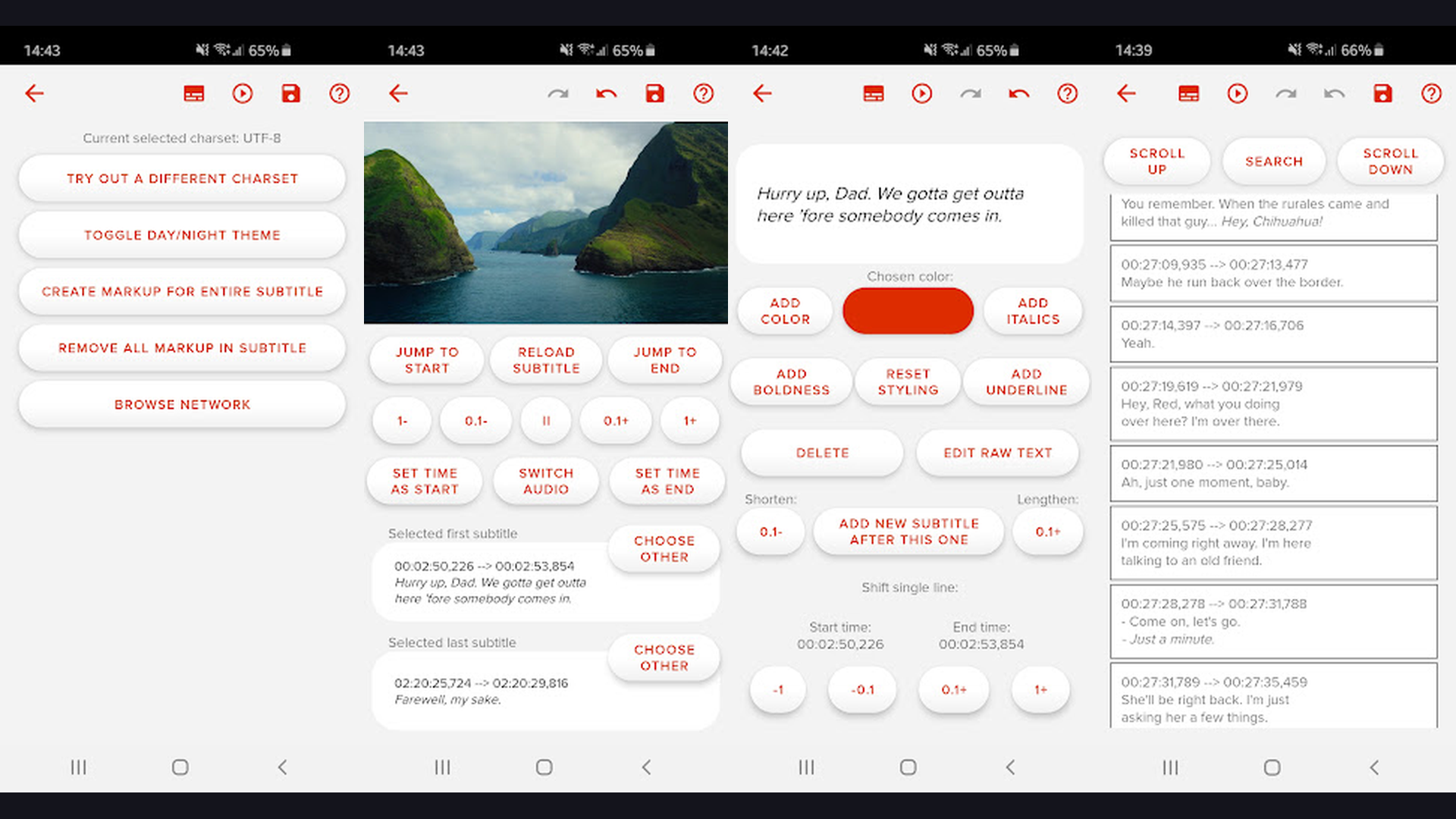 Subtitle Editor subtitle app screenshots