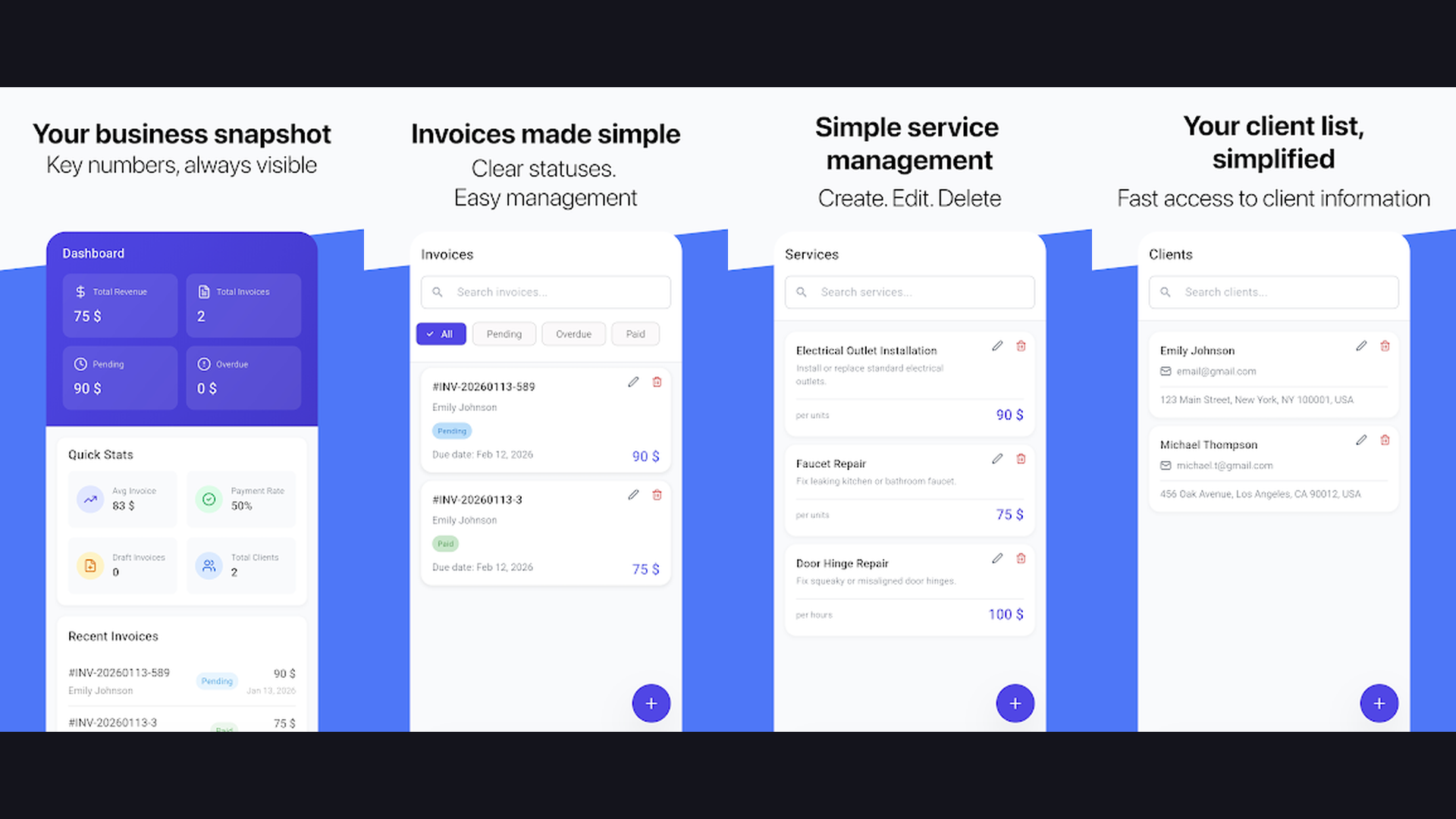 Invoice App & Receipt Maker gameplay and screenshots
