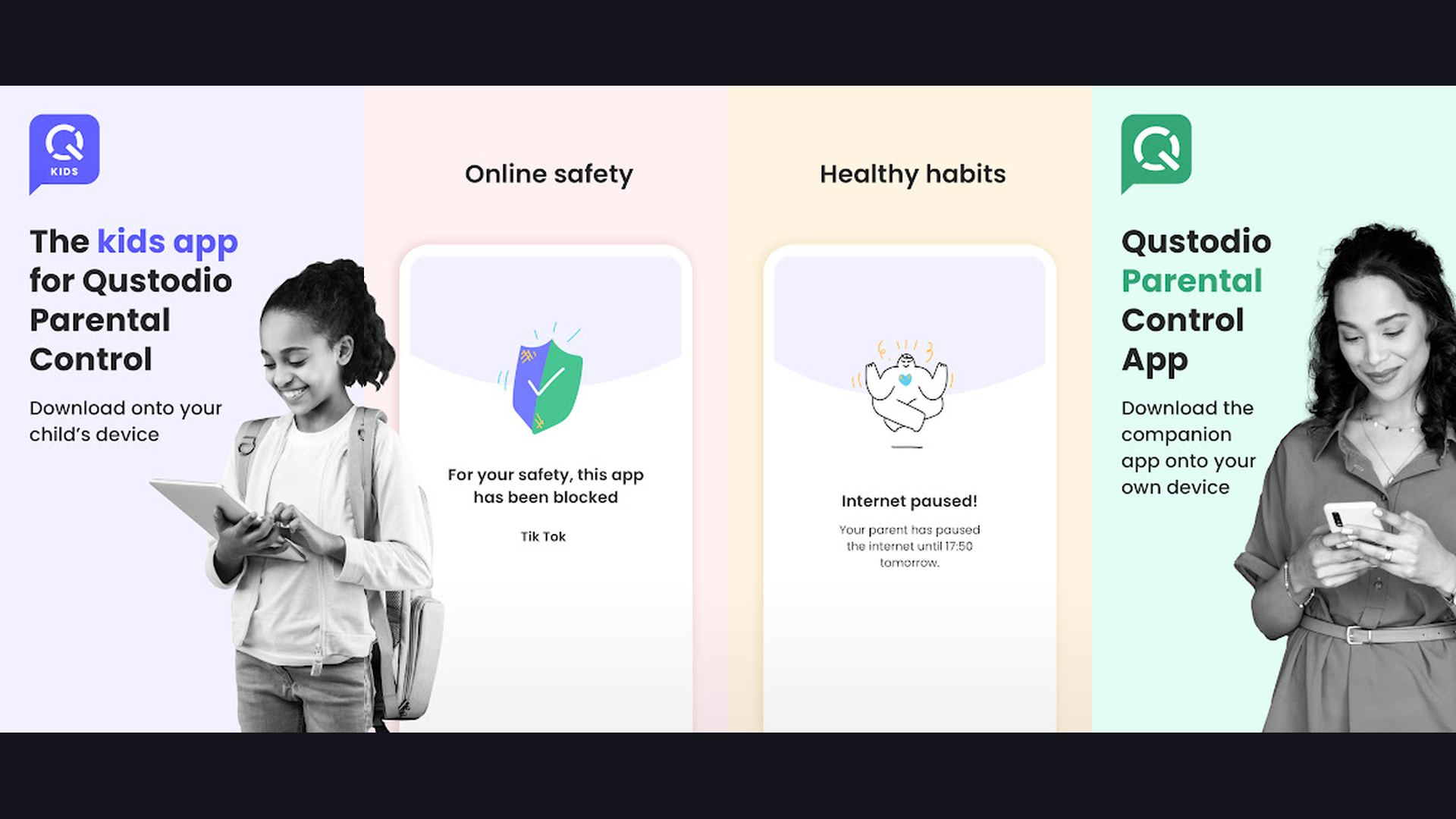Qustodio teen social app screenshots