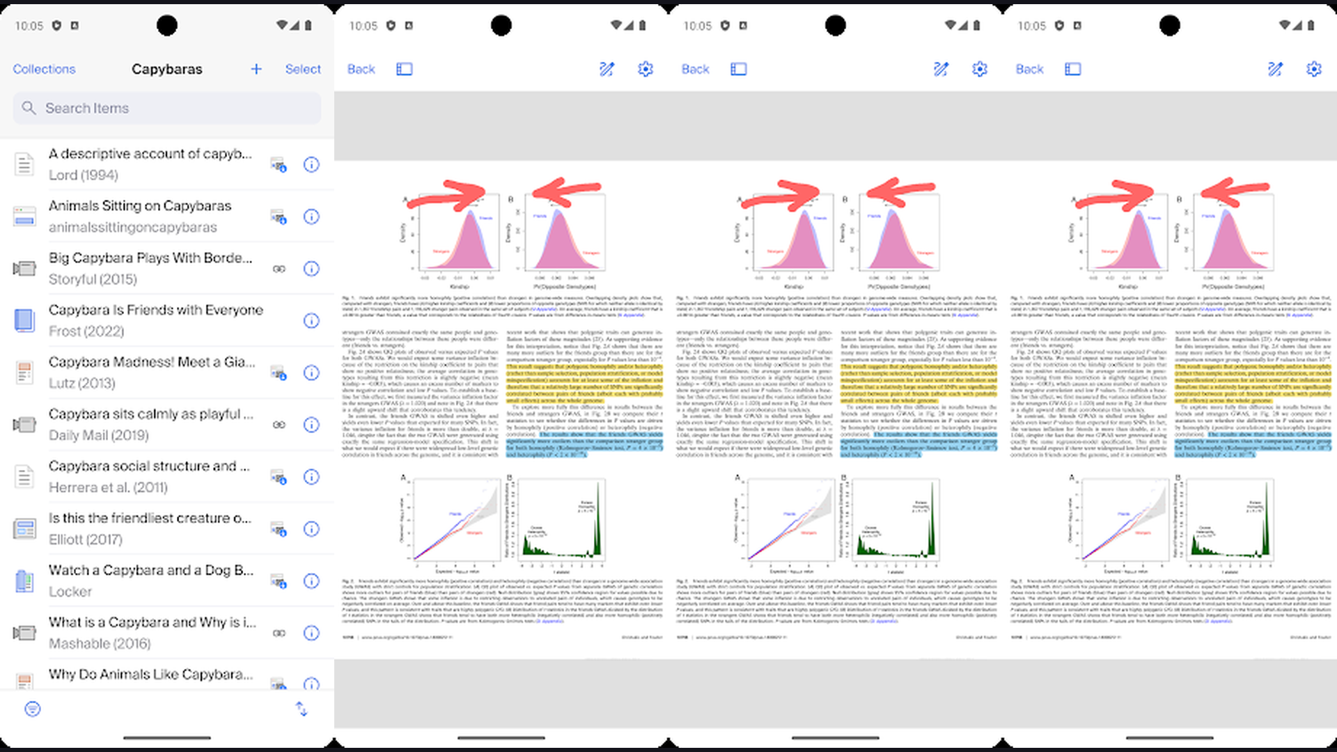 Zotero app screenshots