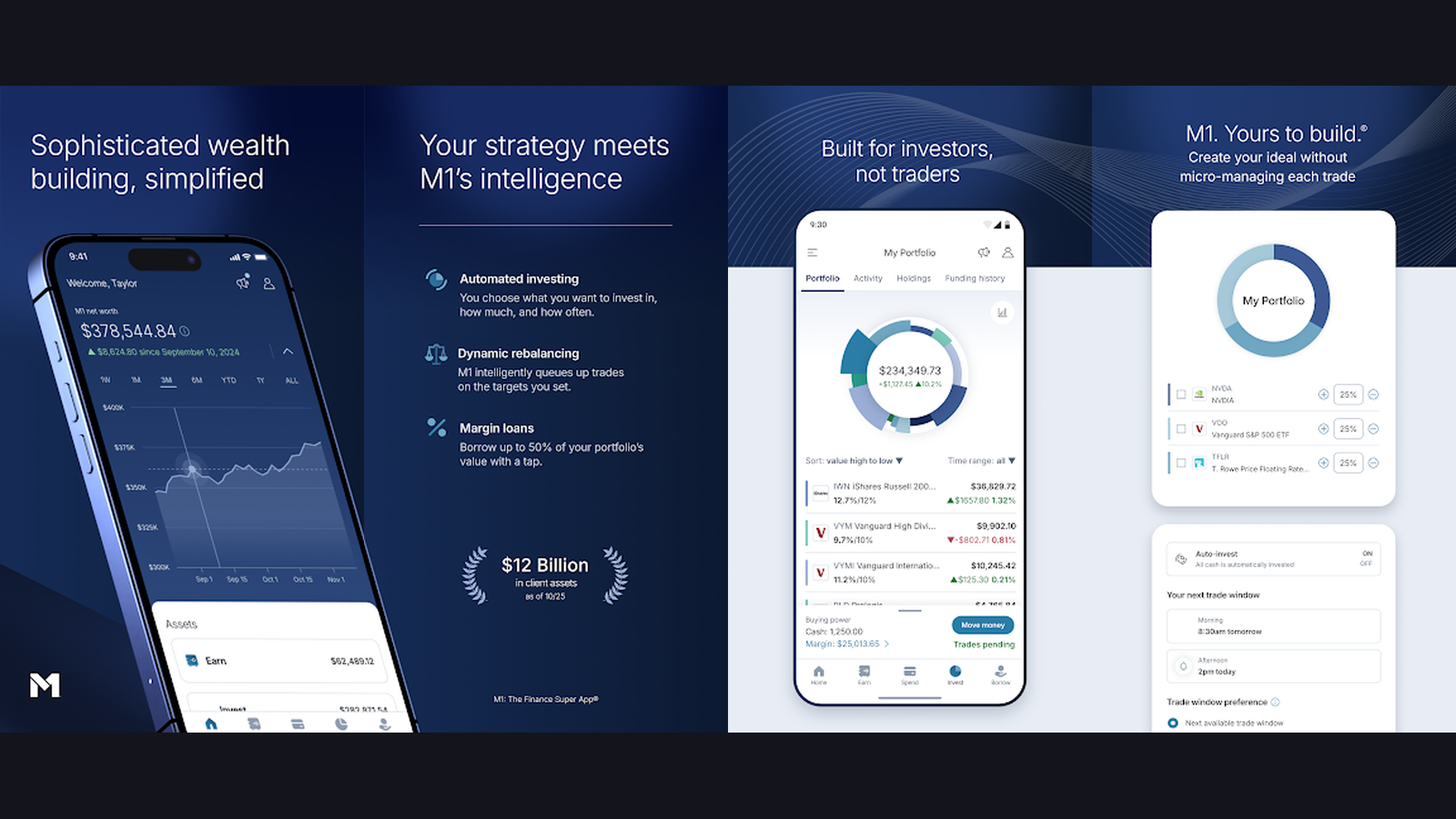 M1 Finance stock trading app screenshots