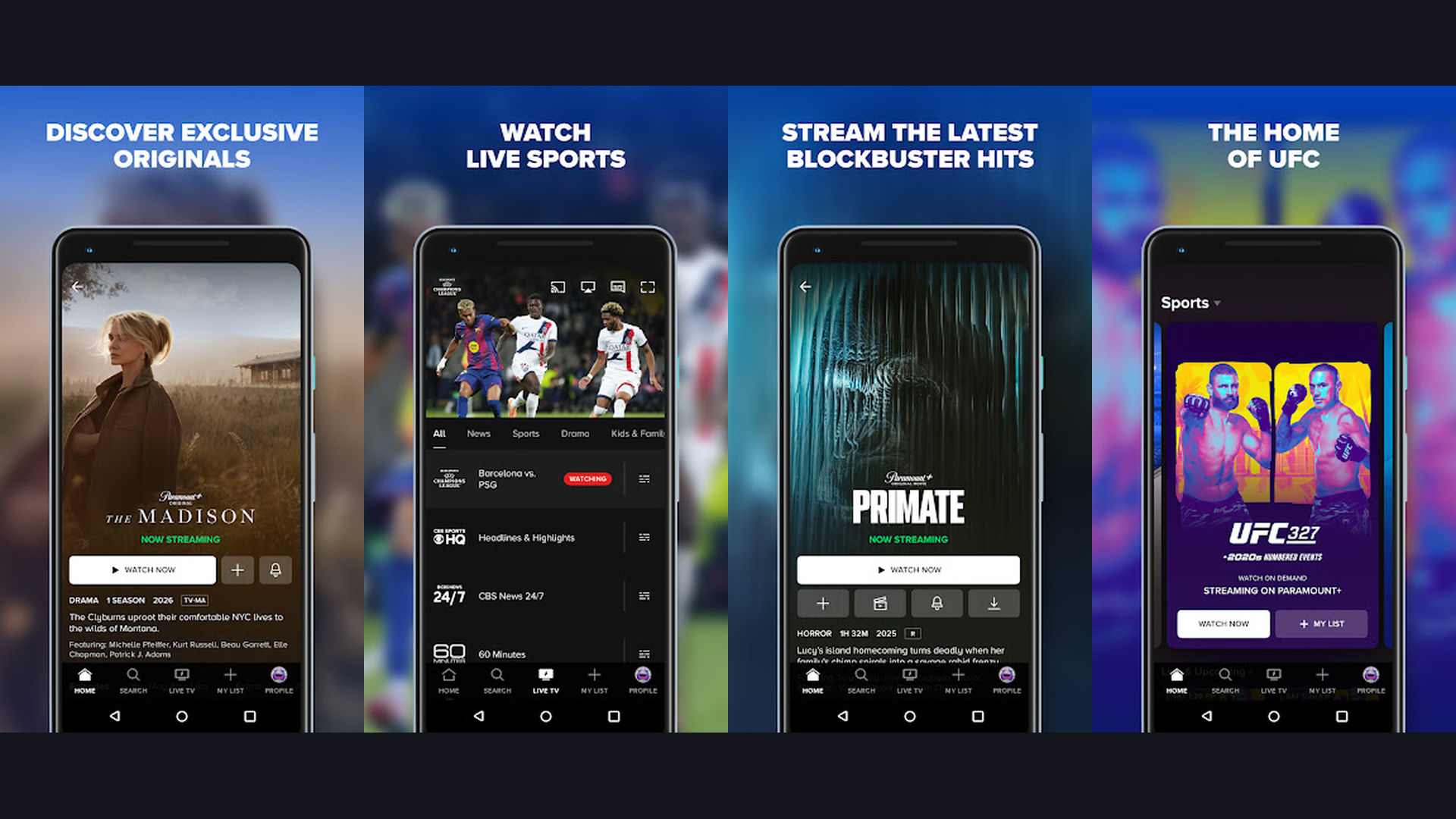 Paramount+ screenshots and features