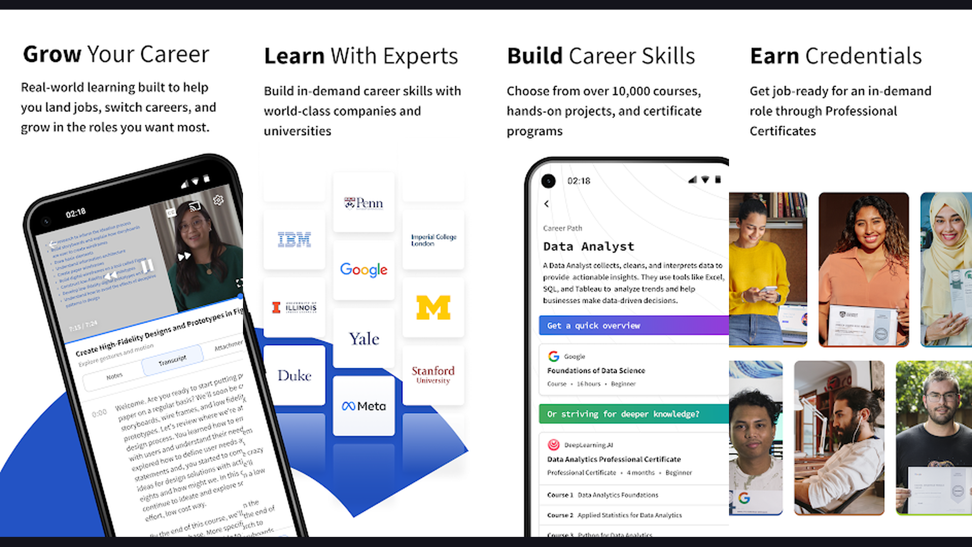 Coursera app screenshots
