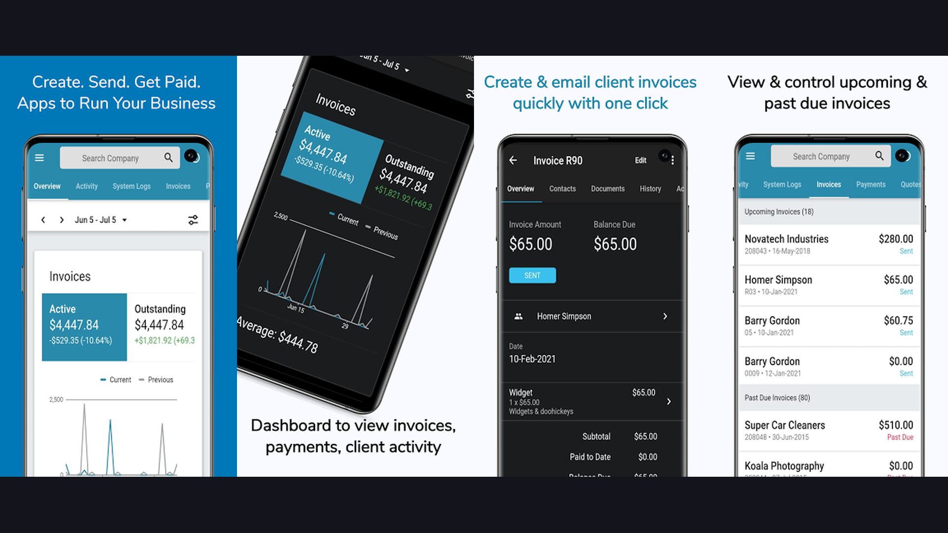 Invoice Ninja invoice app screenshots