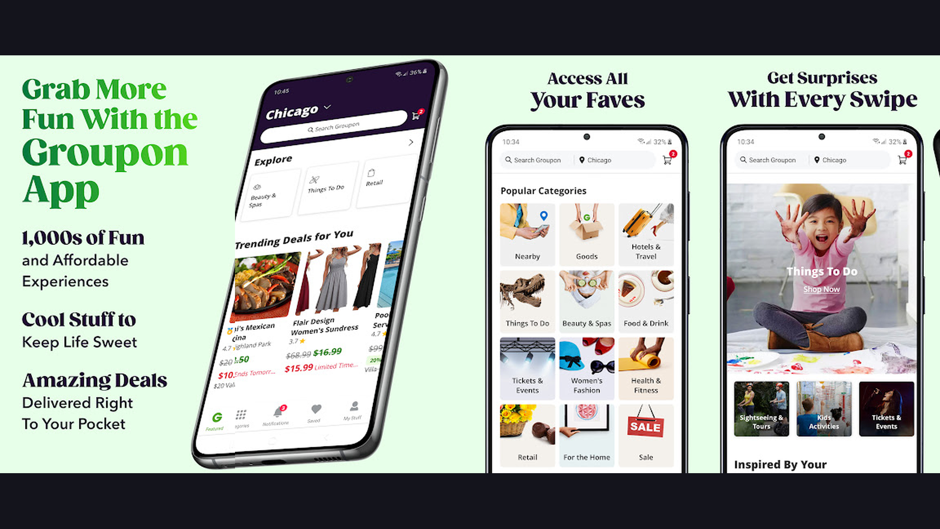 Groupon Flutter app screenshots