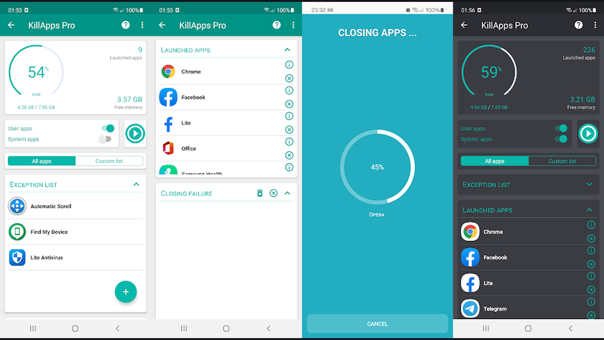 KillApps app screenshots and features