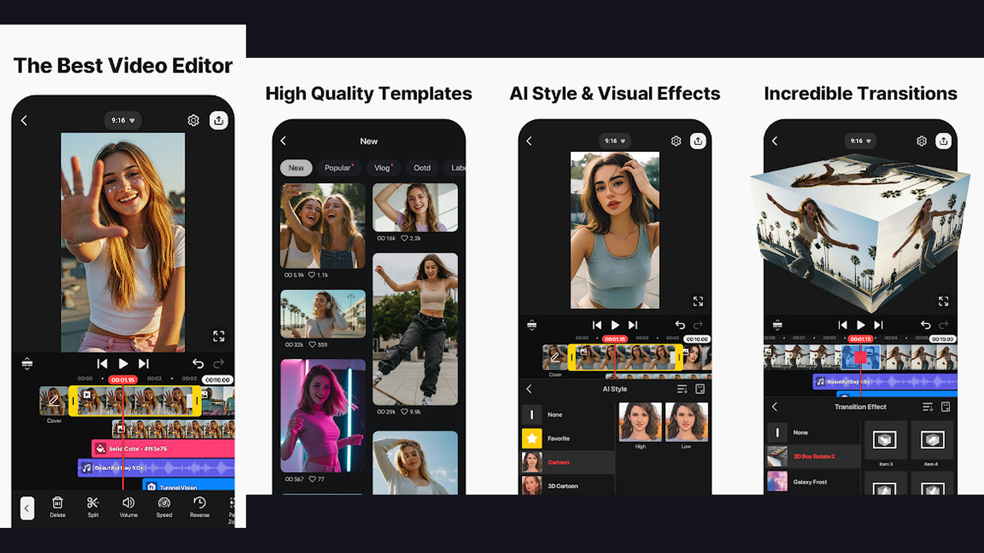 KineMaster video recording app screenshots