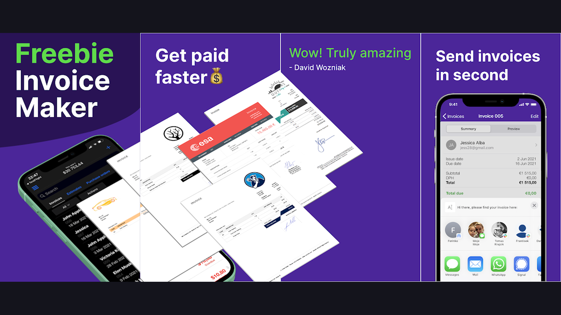 Invoice Simple invoice app screenshots