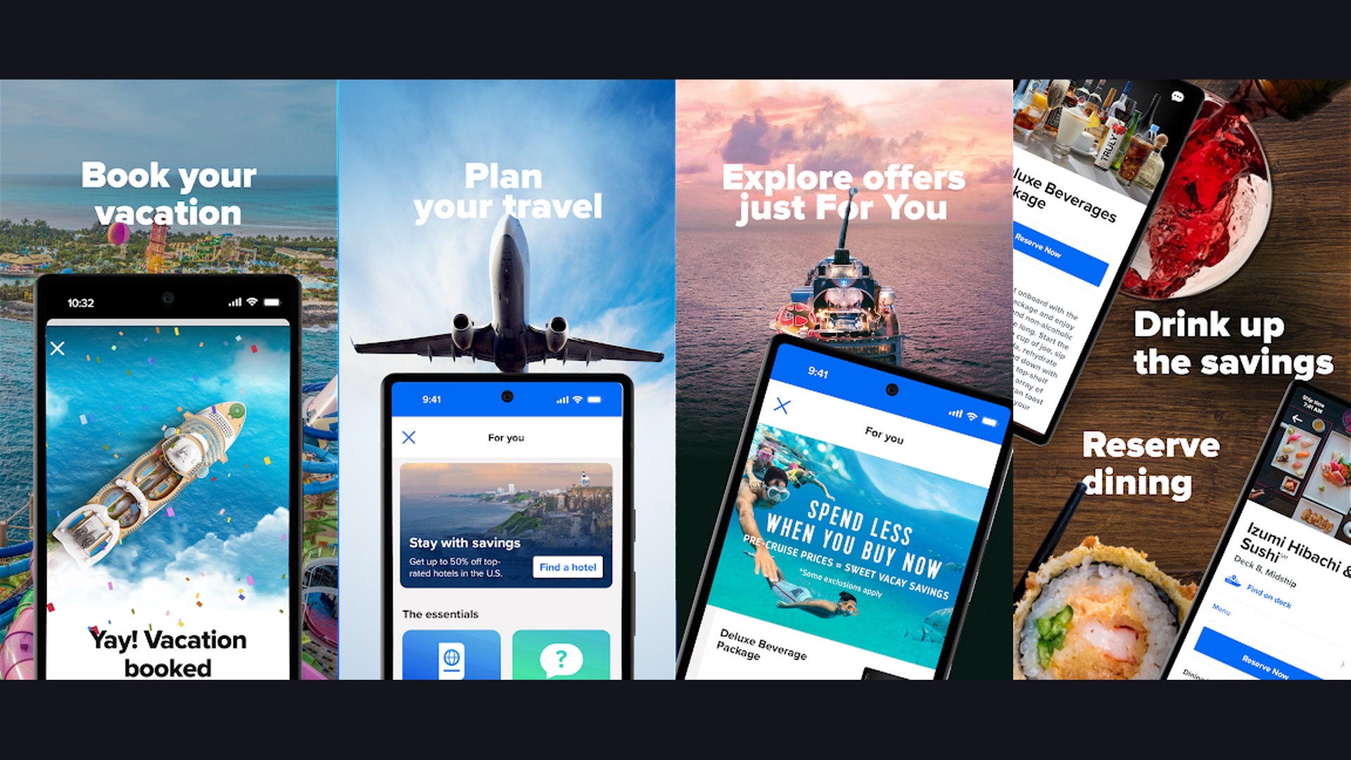 Norwegian Cruise Line cruise app screenshots