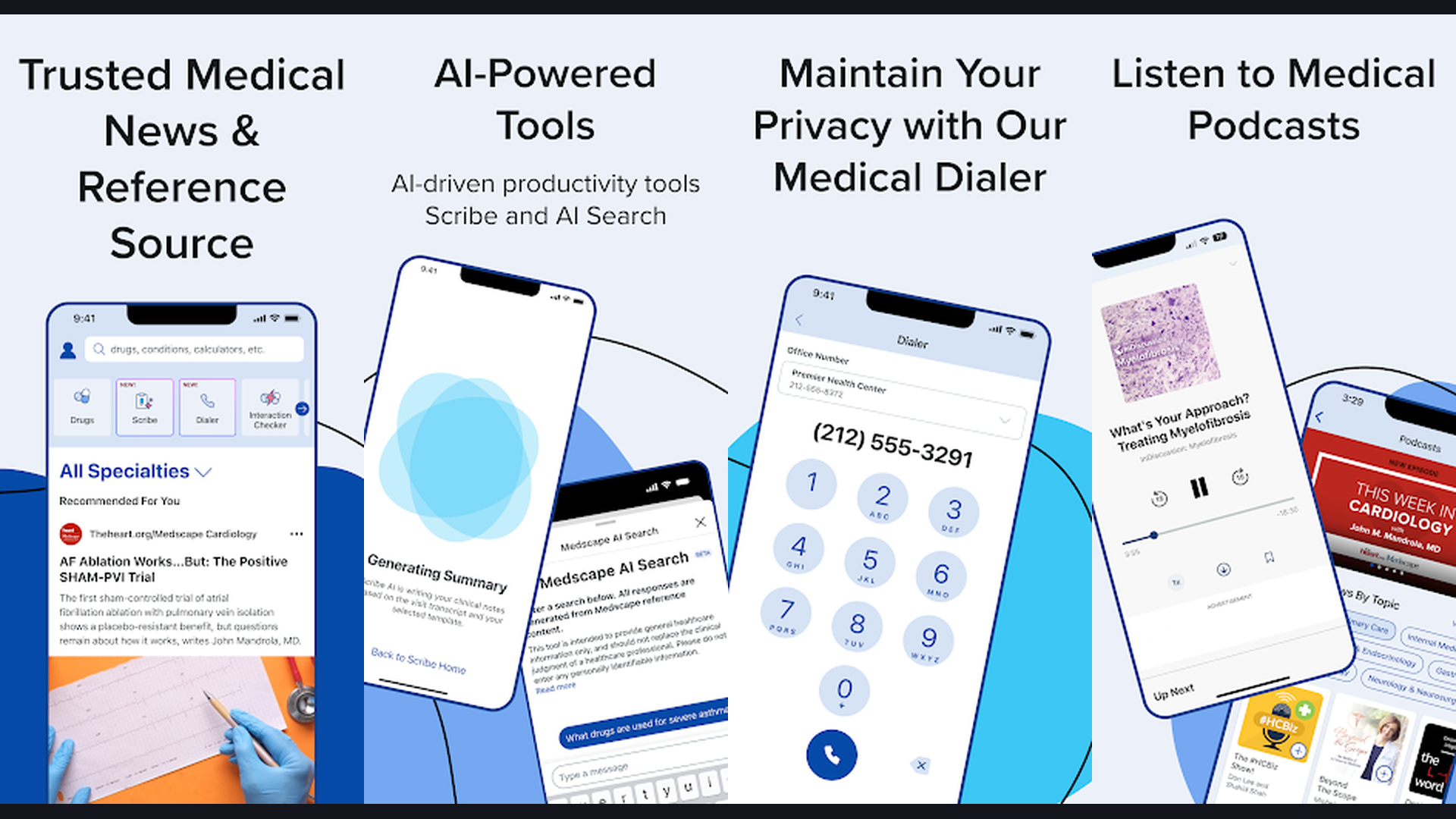 Medscape medical reference app screenshots