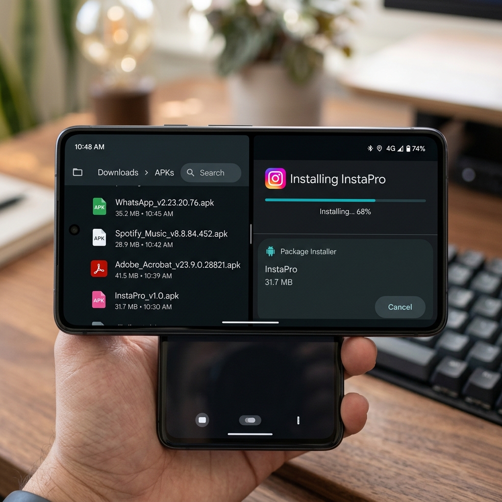 Sideloading APK installation on Android