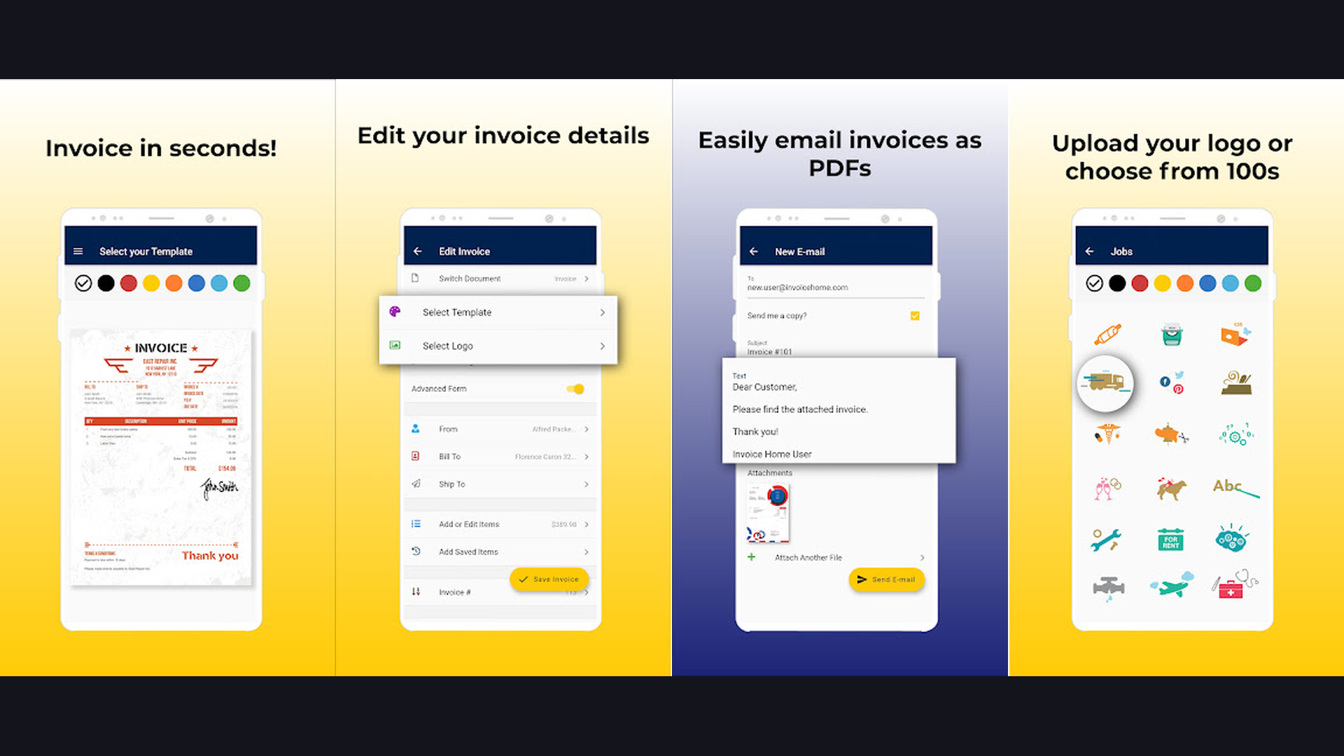 Invoice Home invoice app screenshots