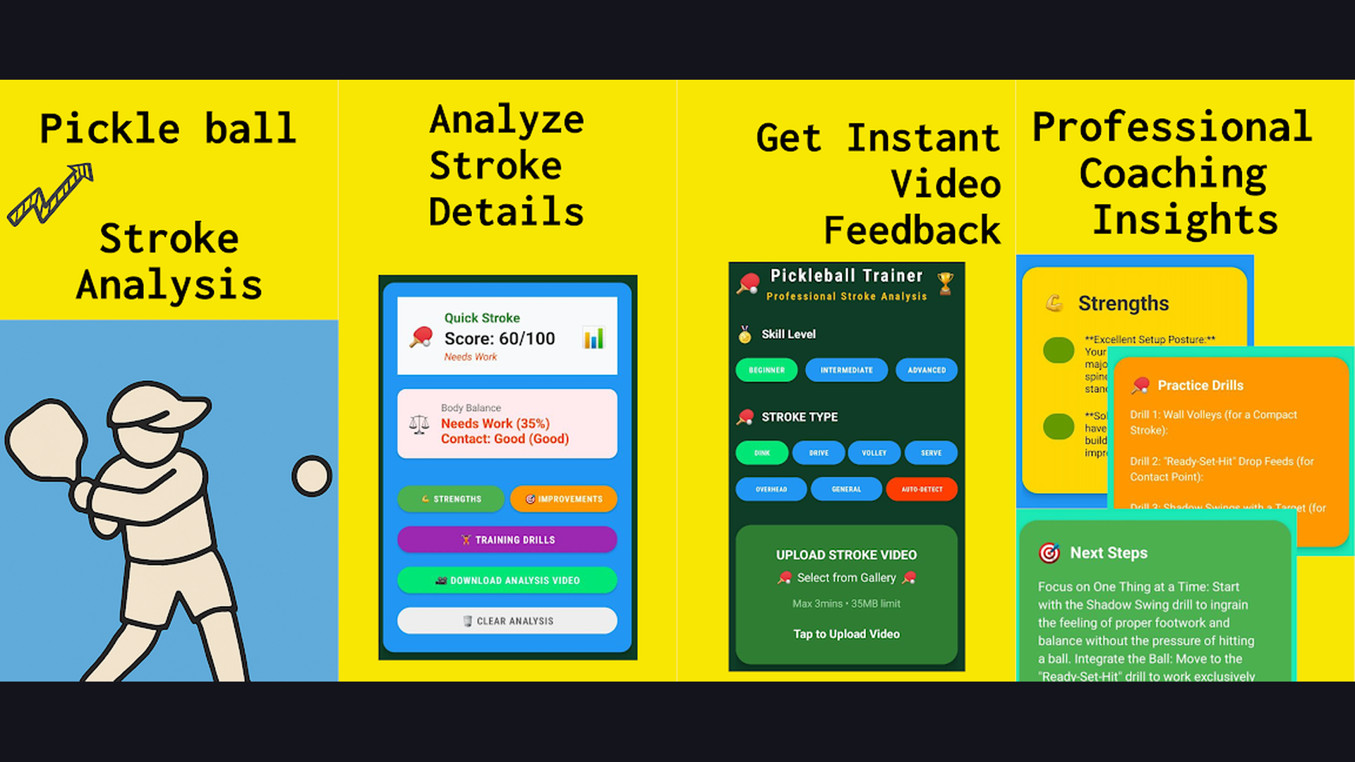 Pickleball Stats pickleball app screenshots