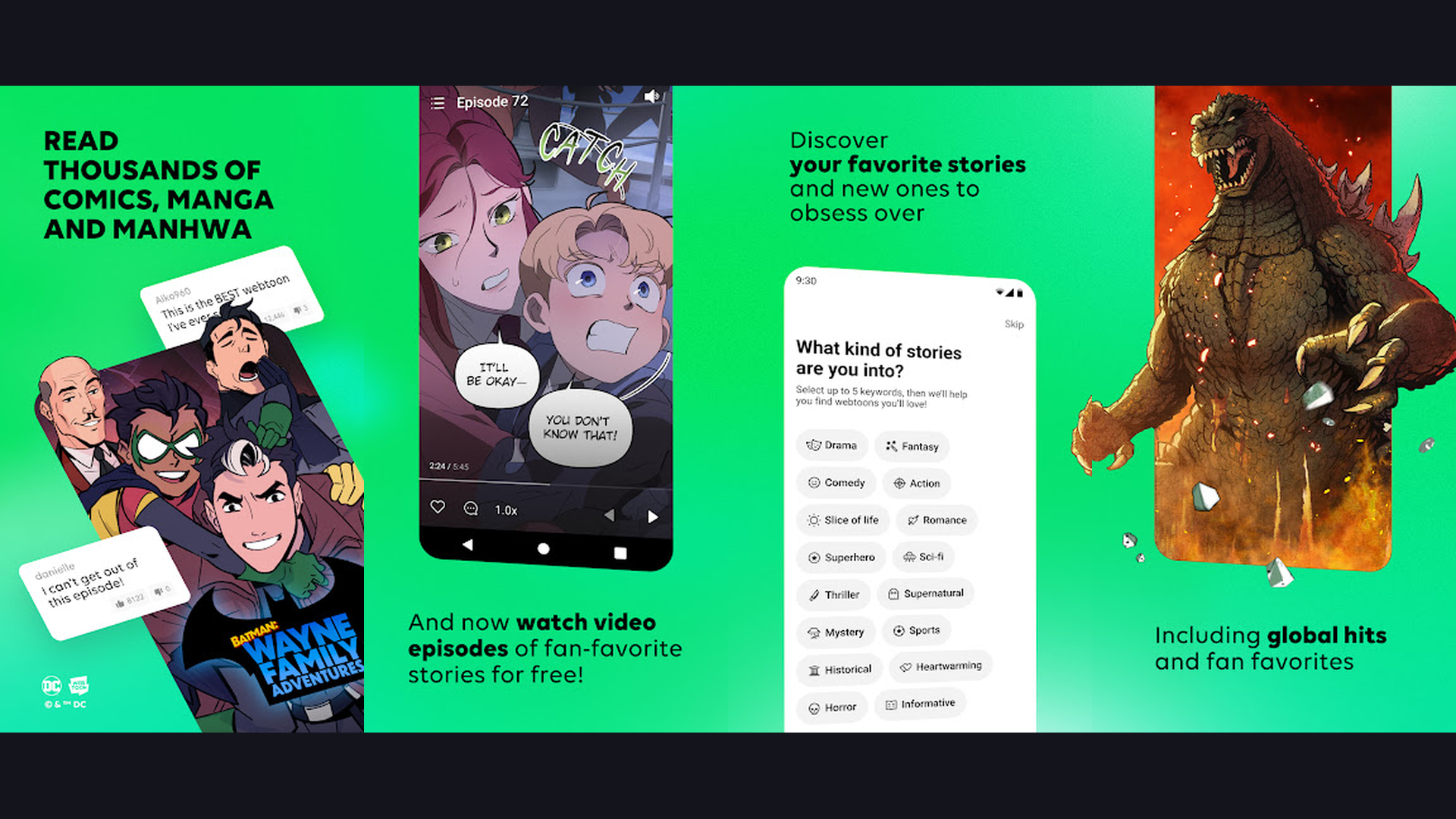 WEBTOON app screenshots