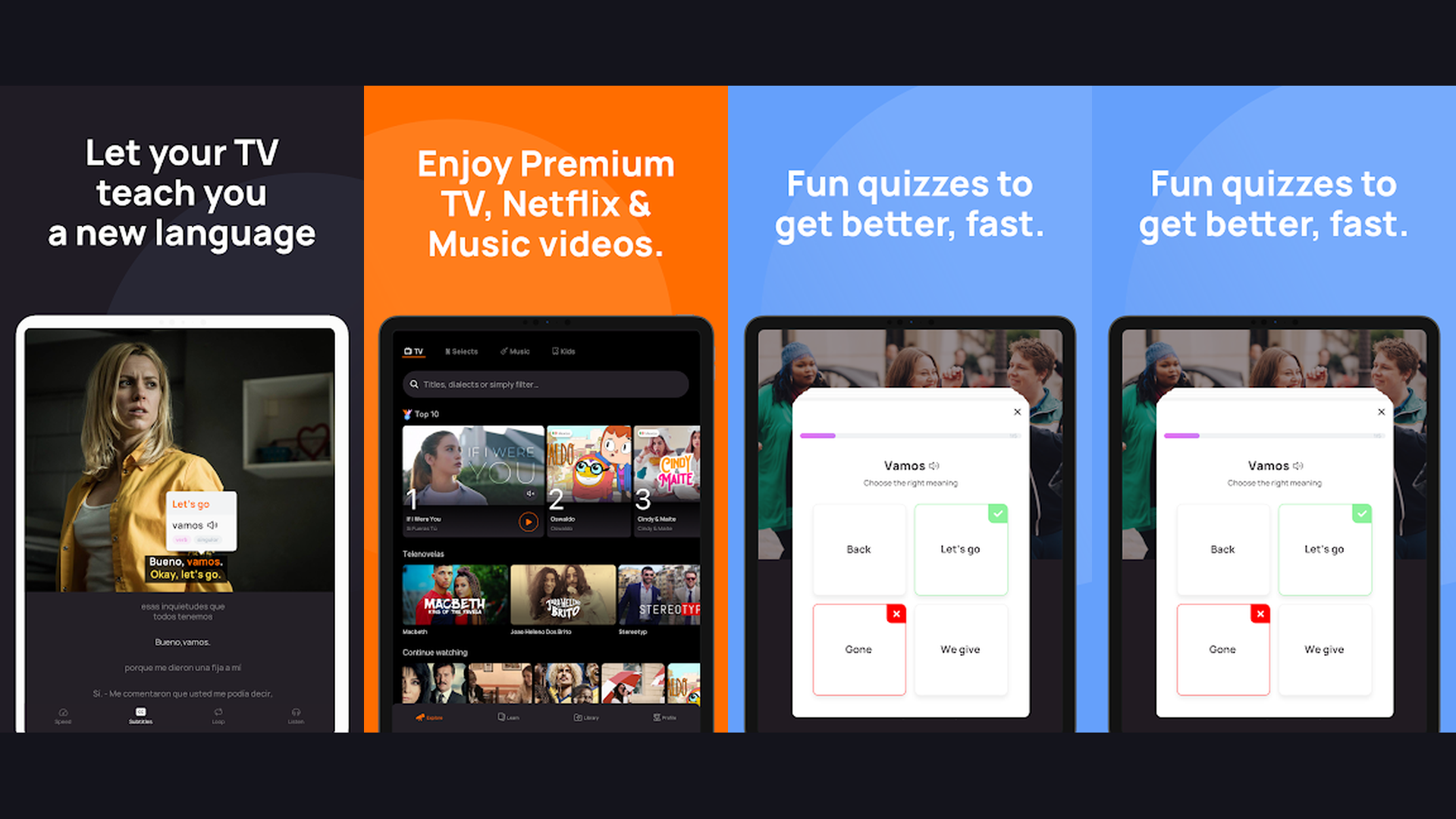 Lingopie screenshots and features