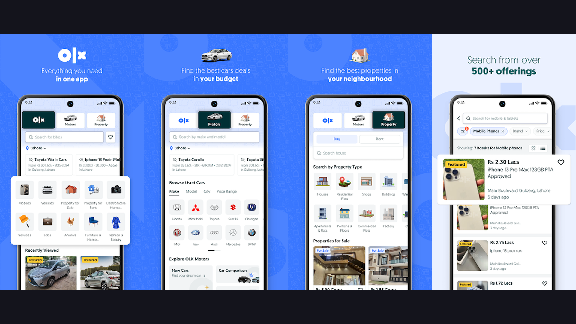 OLX Pakistan online shopping app screenshots
