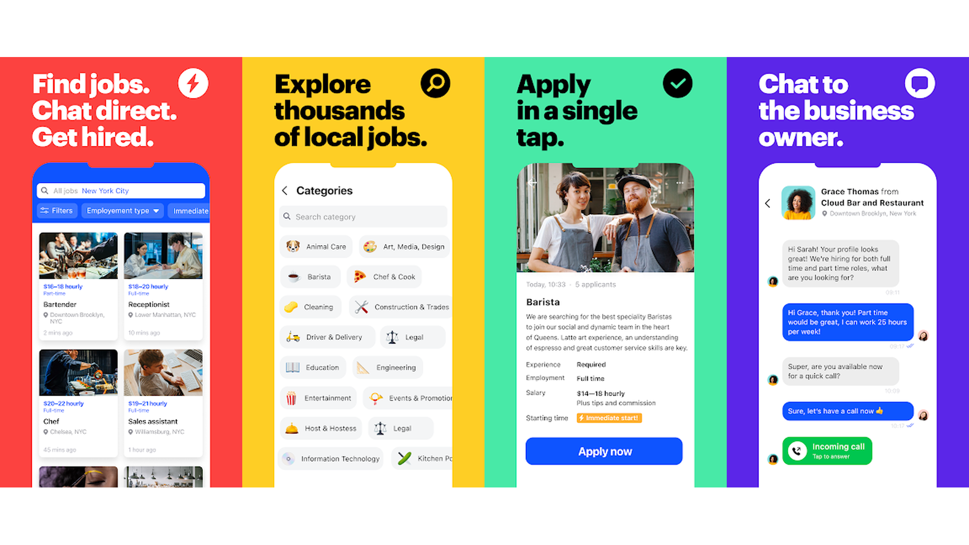 JOB TODAY app screenshots