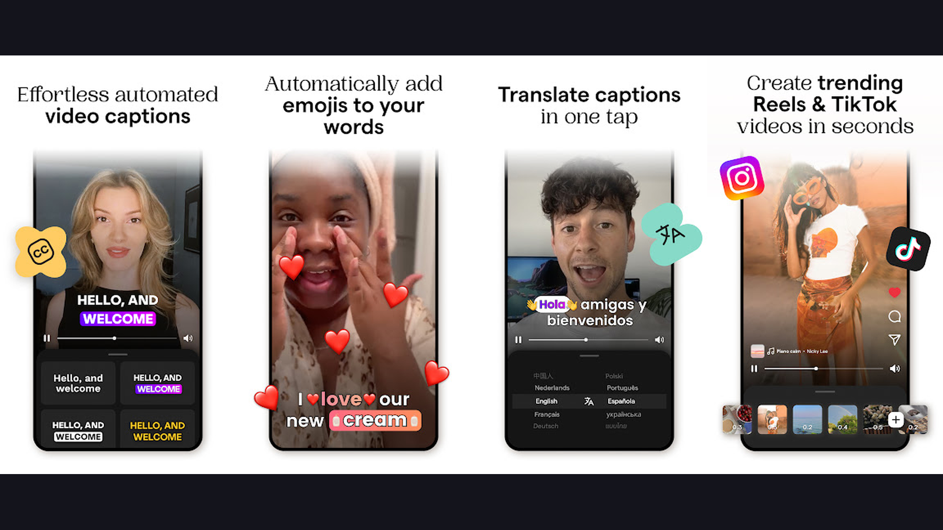 Mojo reel editing app screenshots
