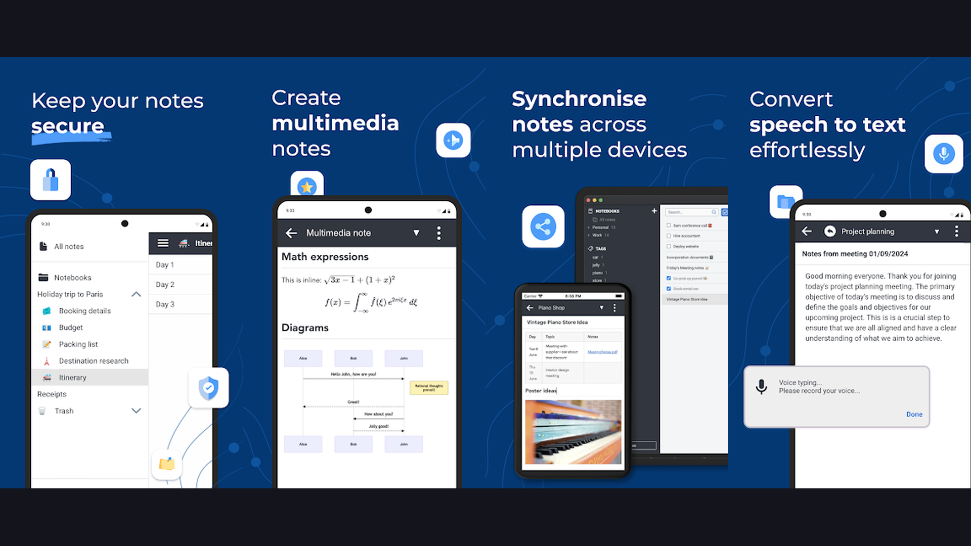 Joplin Mac note-taking app screenshots