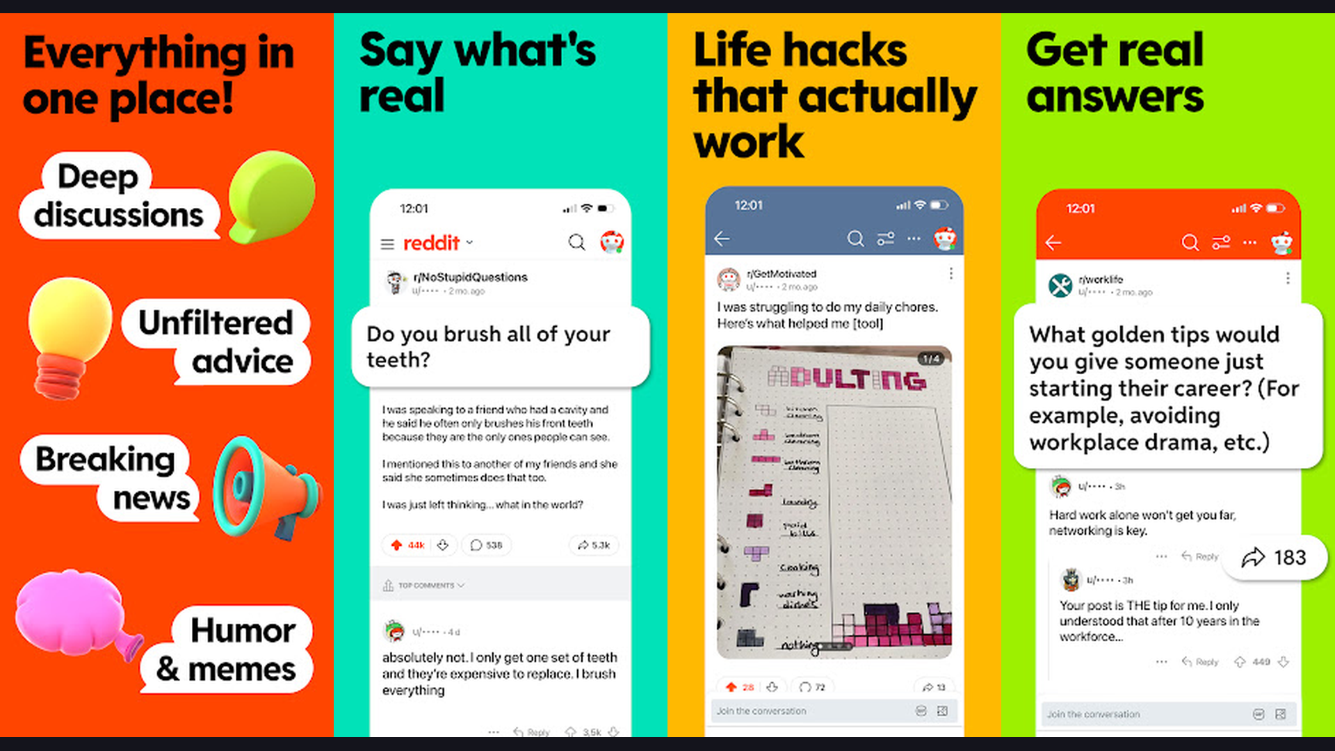 Reddit iPhone app screenshots
