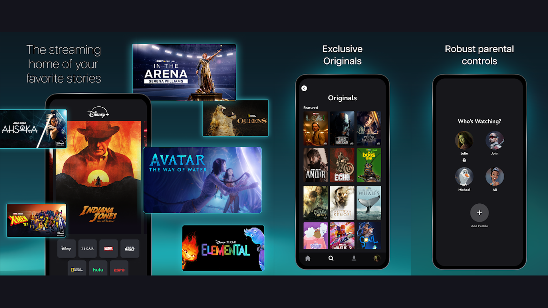 Disney+ RV streaming entertainment app screenshots