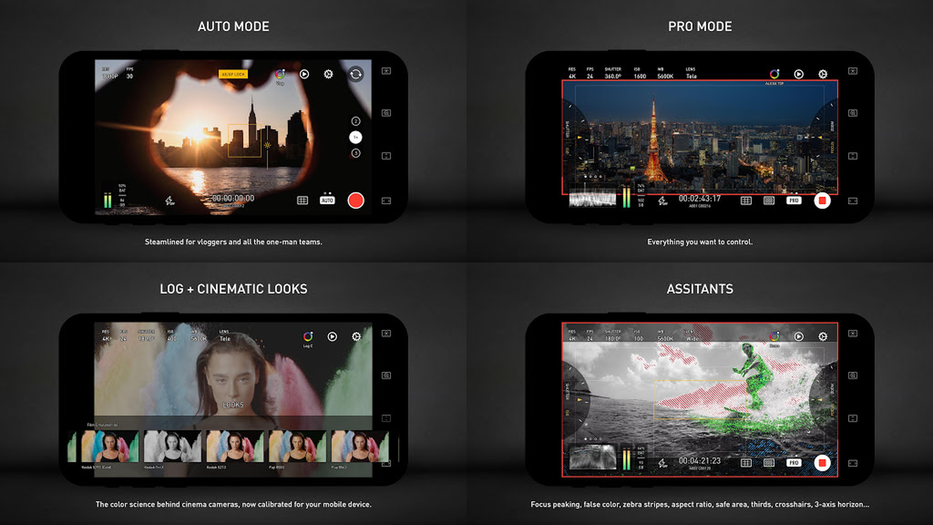 Cinema P3 Pro Camera video recording app screenshots