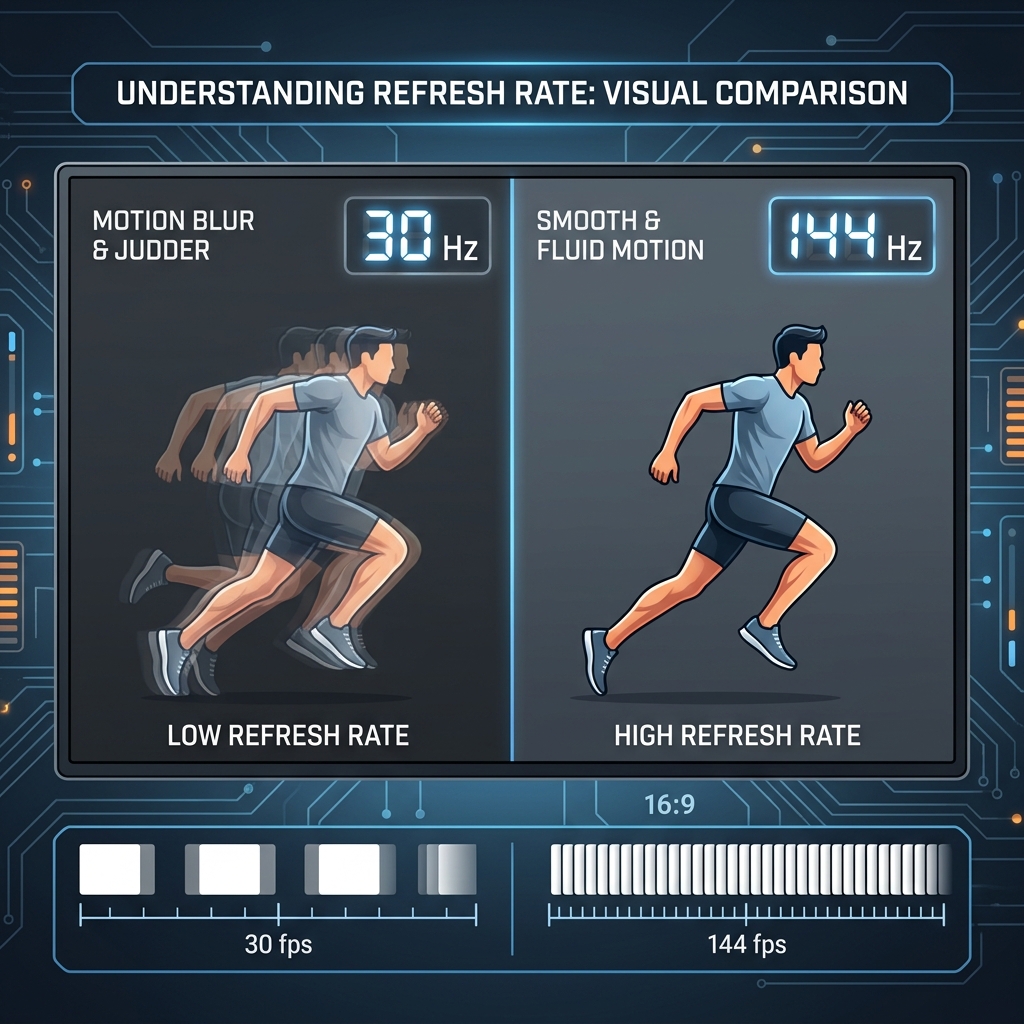 High refresh rate display comparison for VR