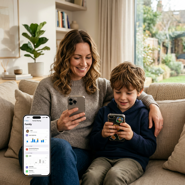 iPhone Family Sharing parental controls setup