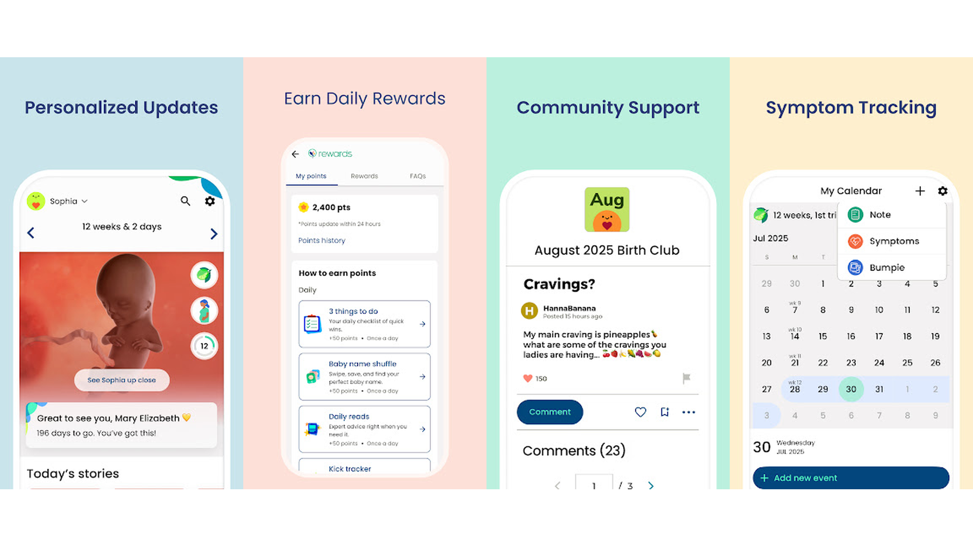 BabyCenter screenshots