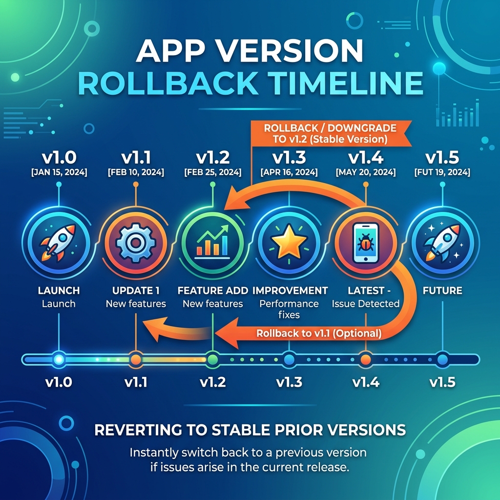 Rolling back to a previous app version using APK