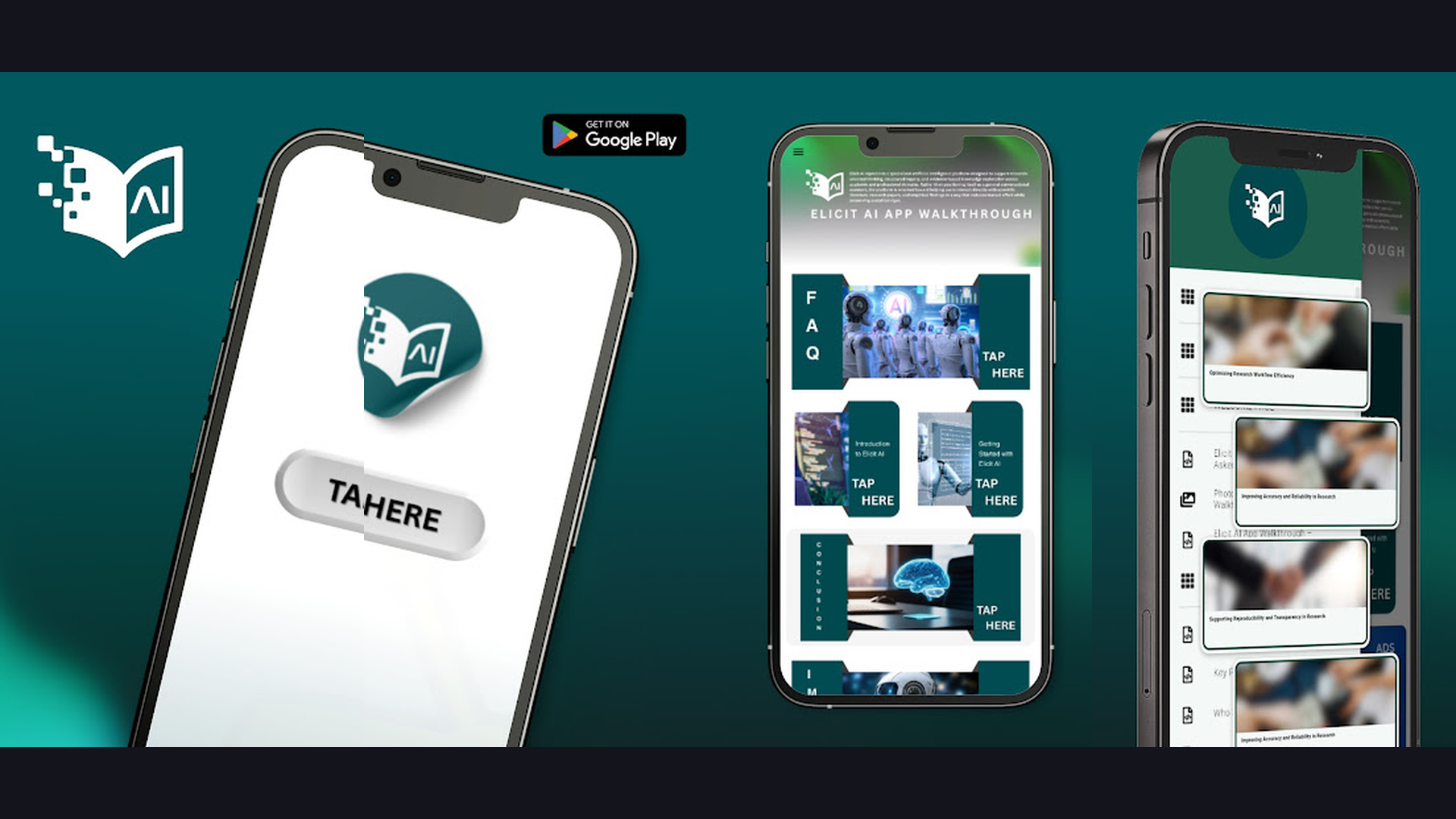 Elicit app screenshots
