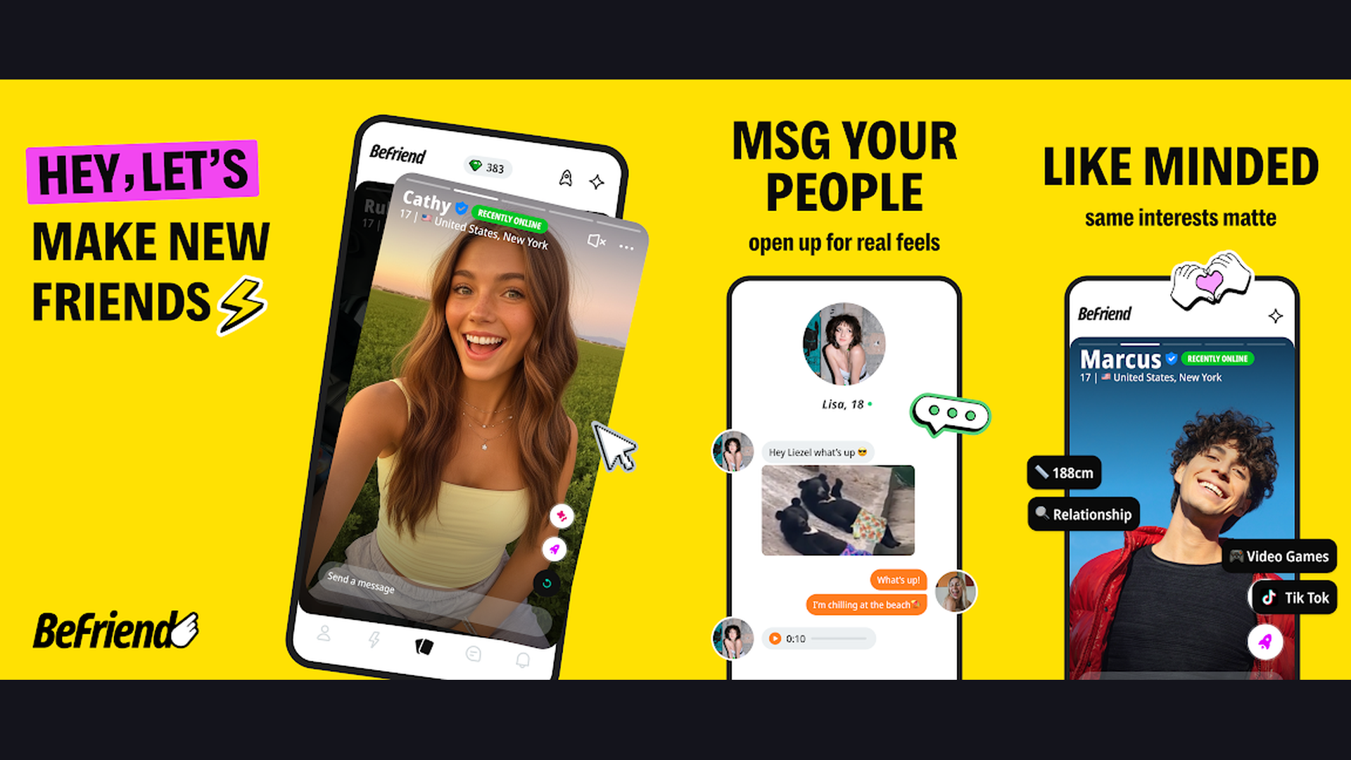 LMK teen social app screenshots