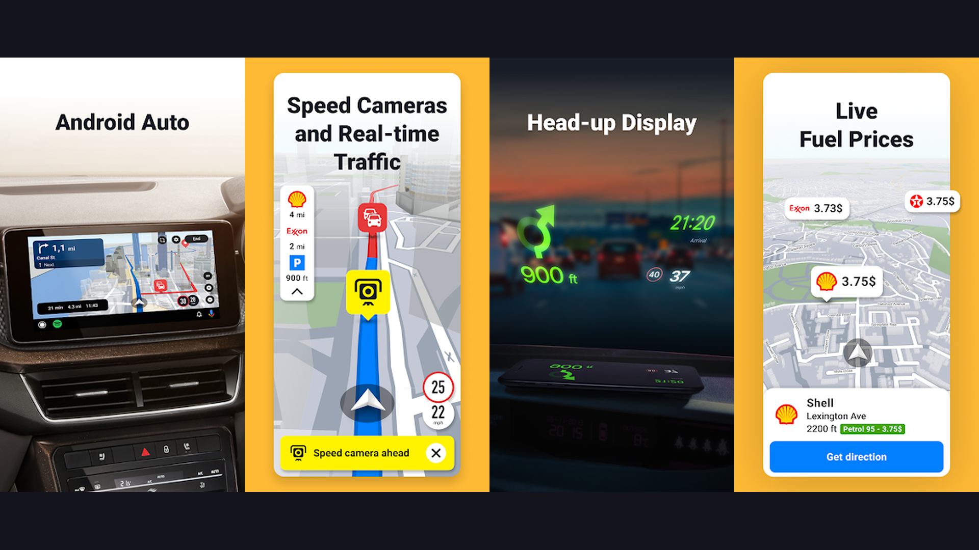 Sygic navigation app screenshots