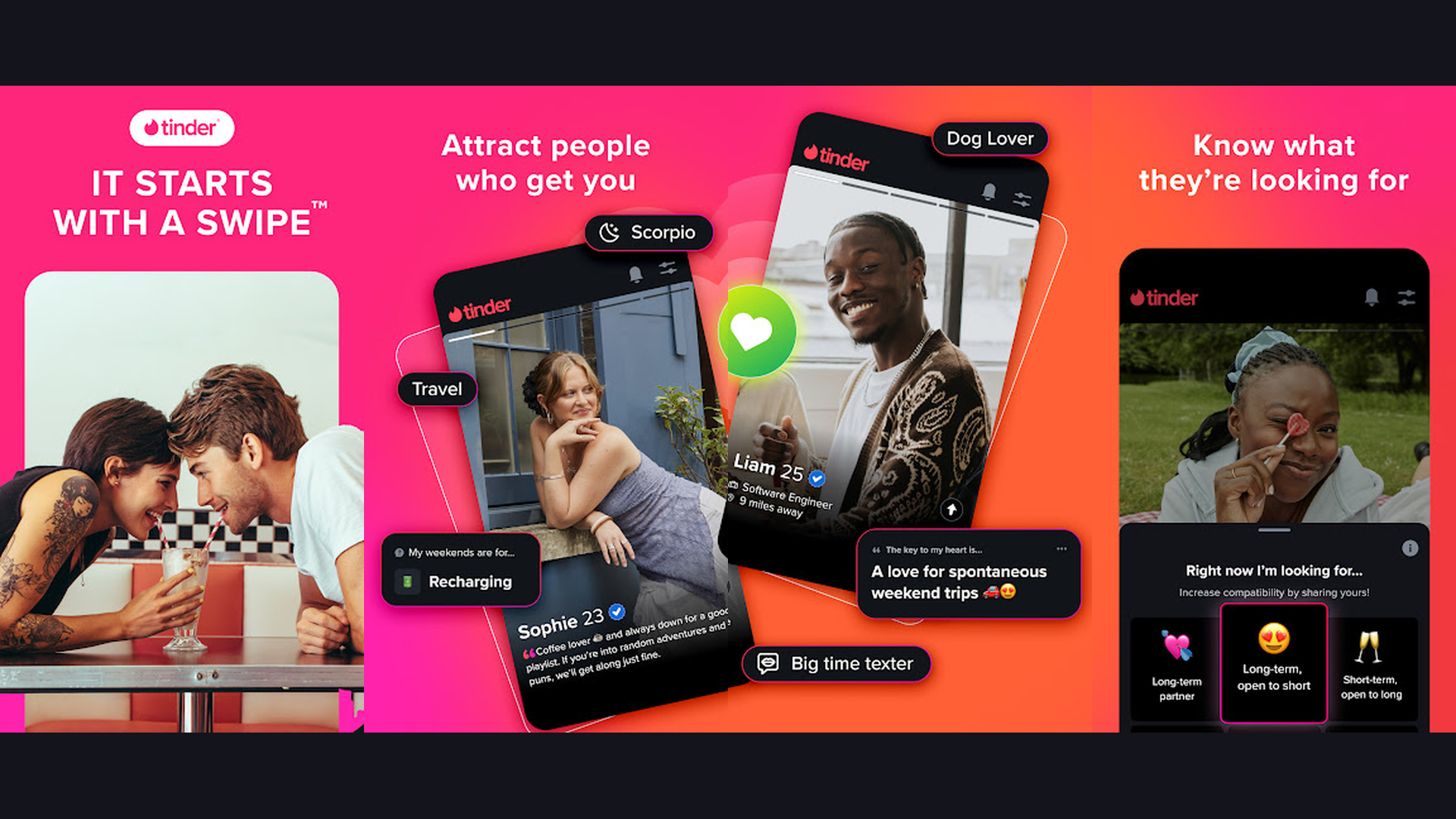 Tinder dating app London screenshots