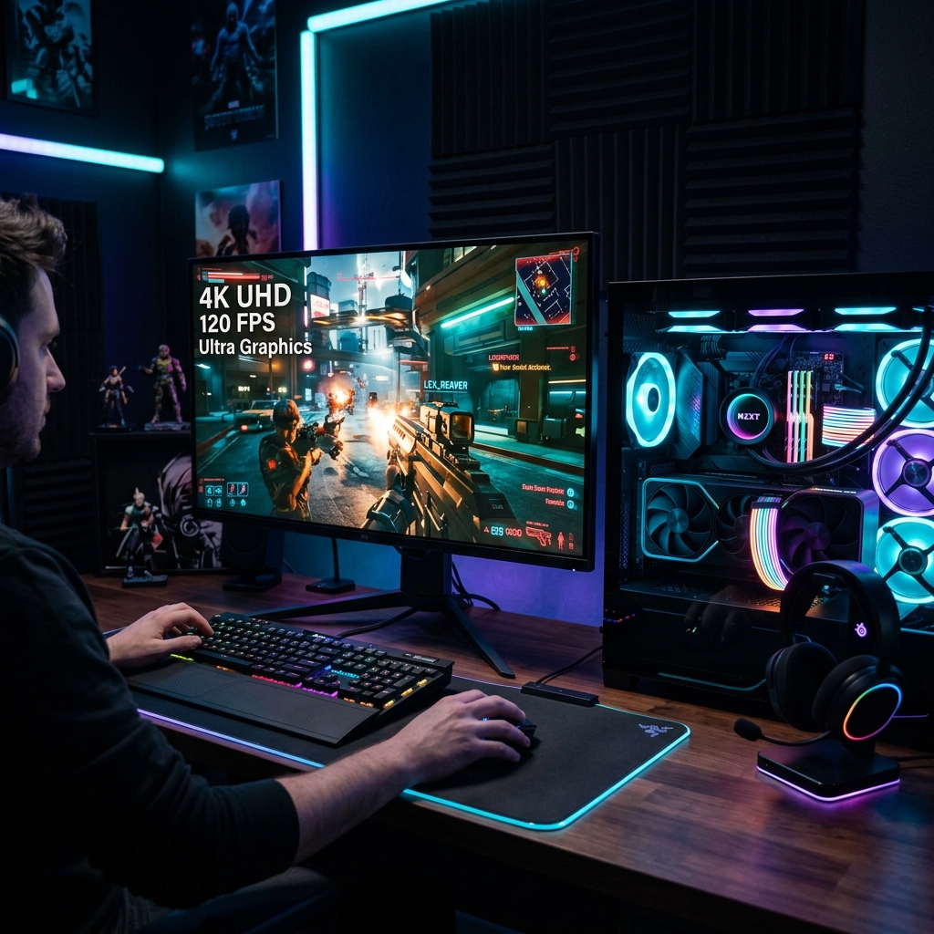 GPU powering 4K gaming with ultra realistic graphics