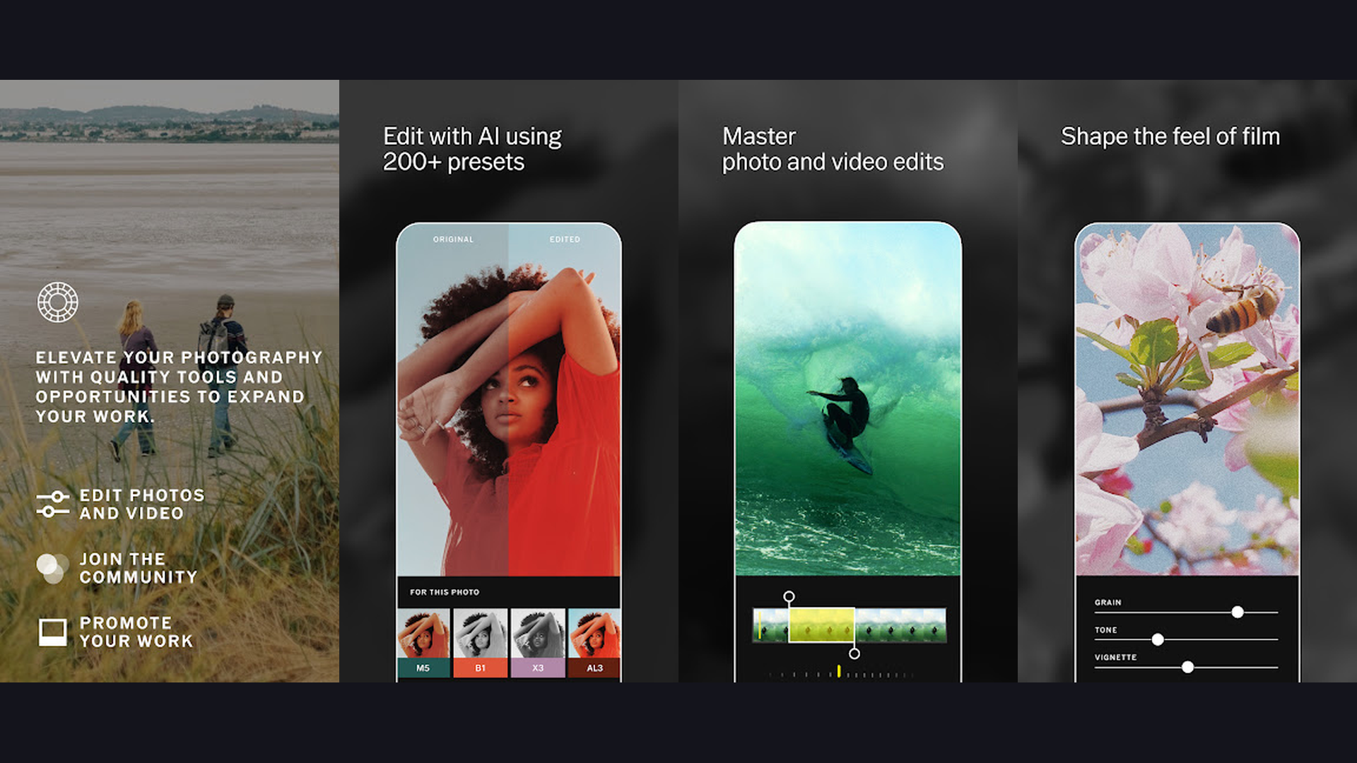 VSCO van life content creation app screenshots