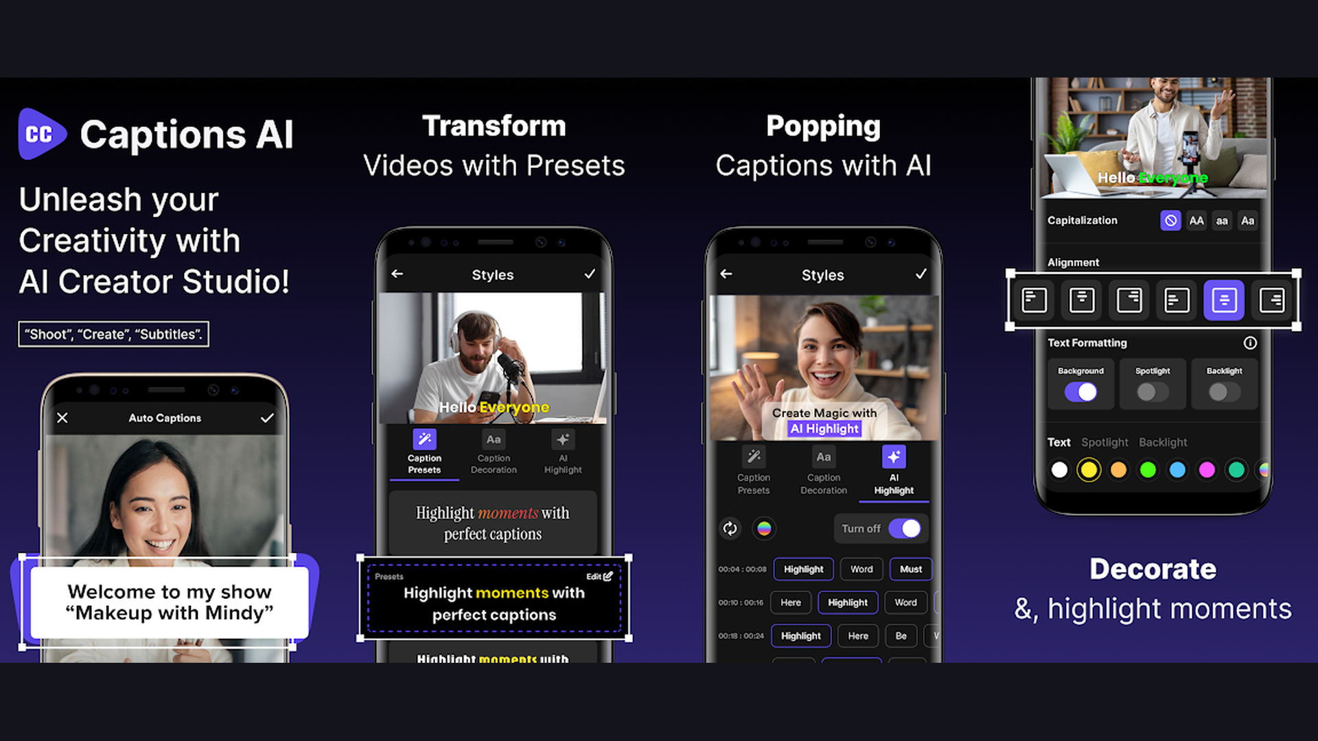 MixCaptions subtitle app screenshots
