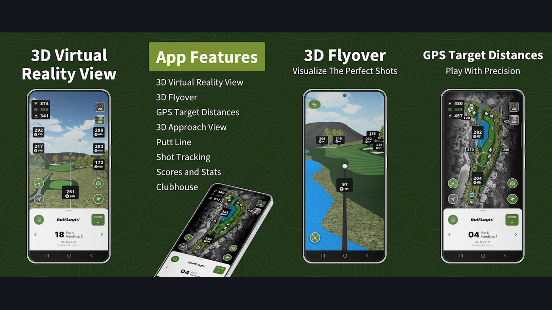 GolfLogix golf app screenshots
