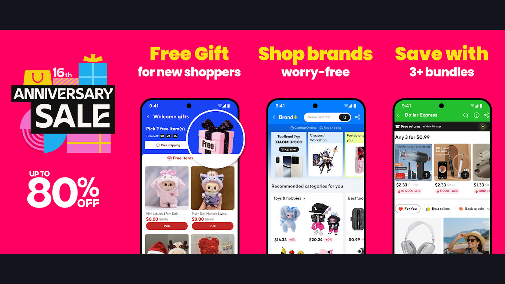 AliExpress online shopping app screenshots