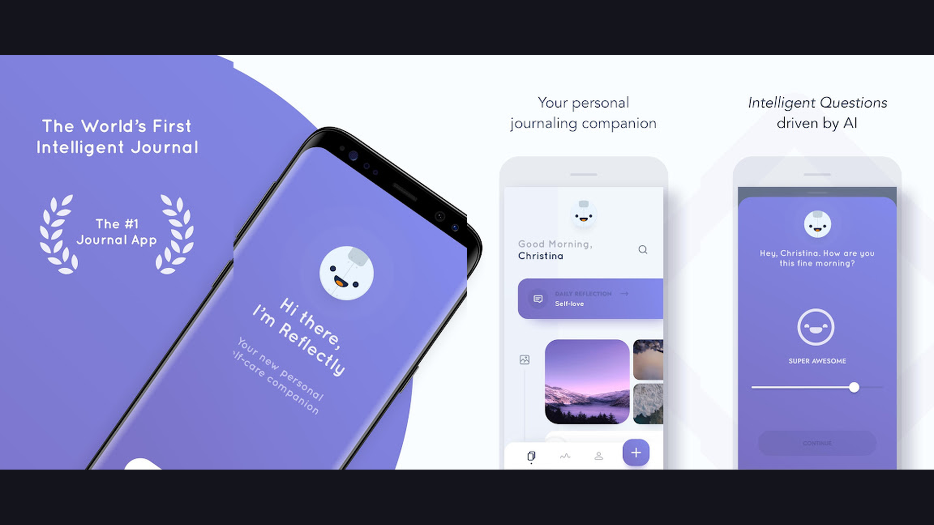 Reflectly Flutter app screenshots