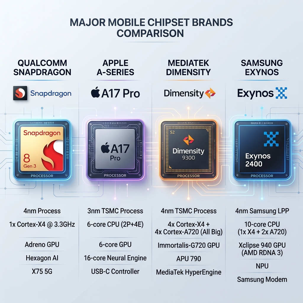 Major chipset brands comparison