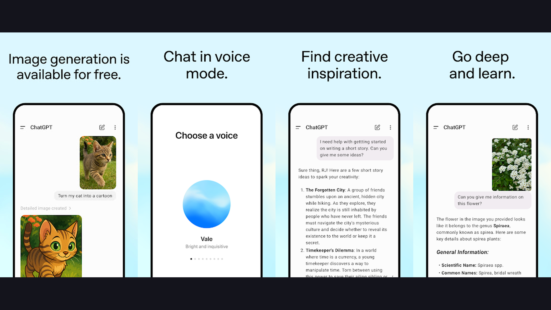 ChatGPT iPhone AI chatbot app screenshots