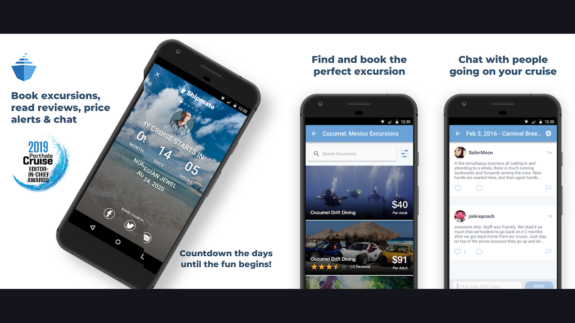 MSC for Me cruise app screenshots