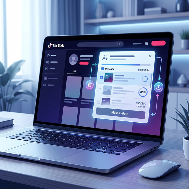 Bulk deleting TikTok reposts using a desktop browser extension