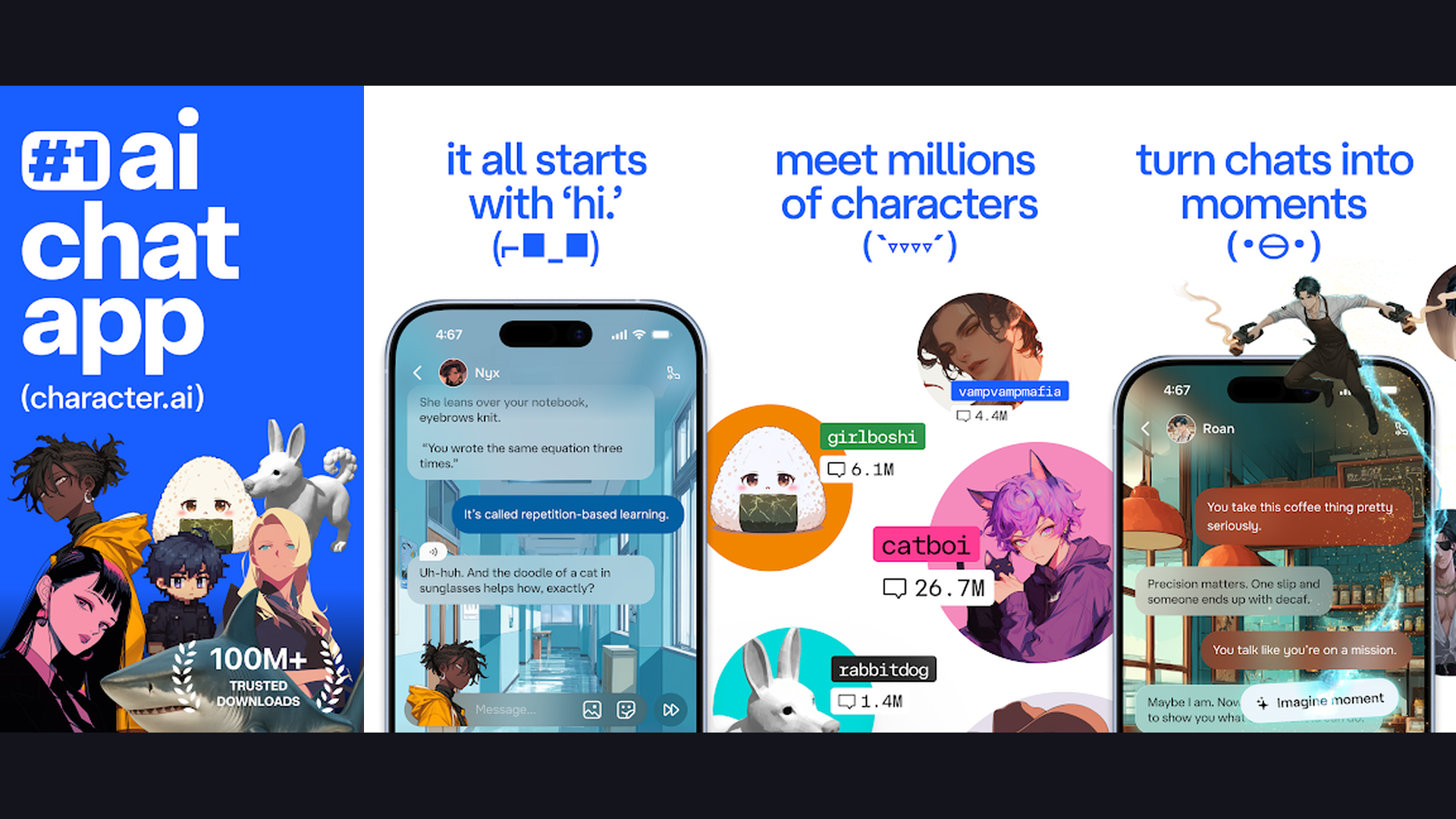 Character AI AI boyfriend app screenshots