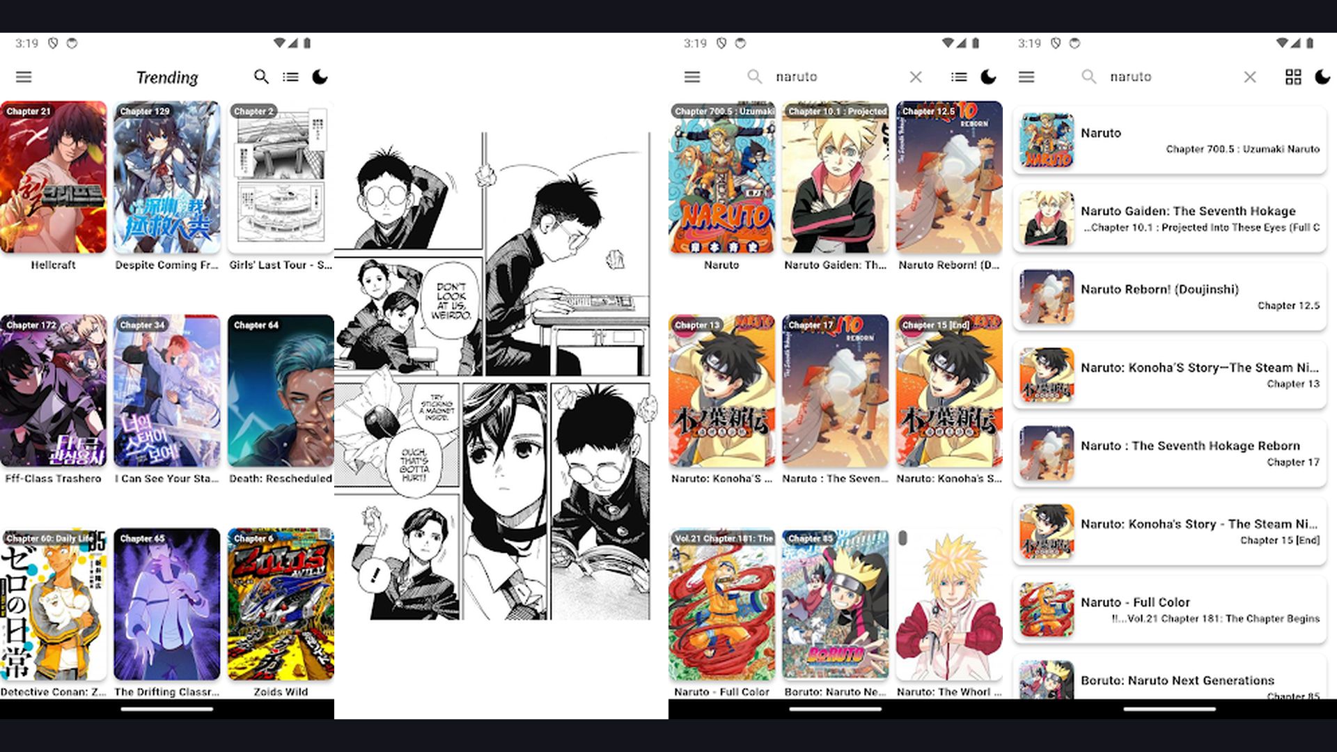 Manga Zone manga app screenshots