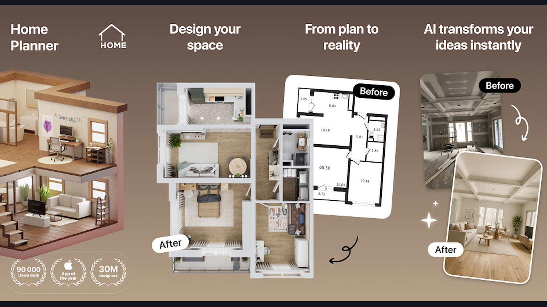 Room Planner van interior design app