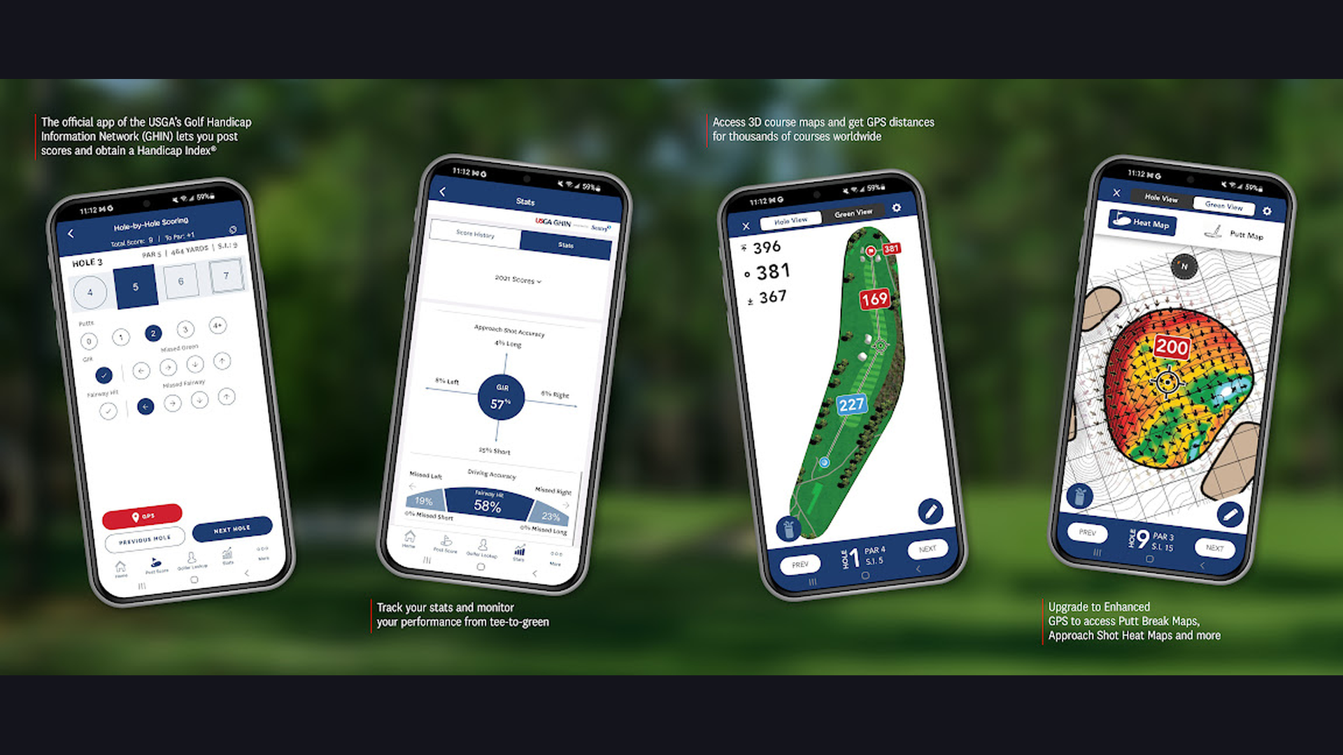 GHIN golf app screenshots