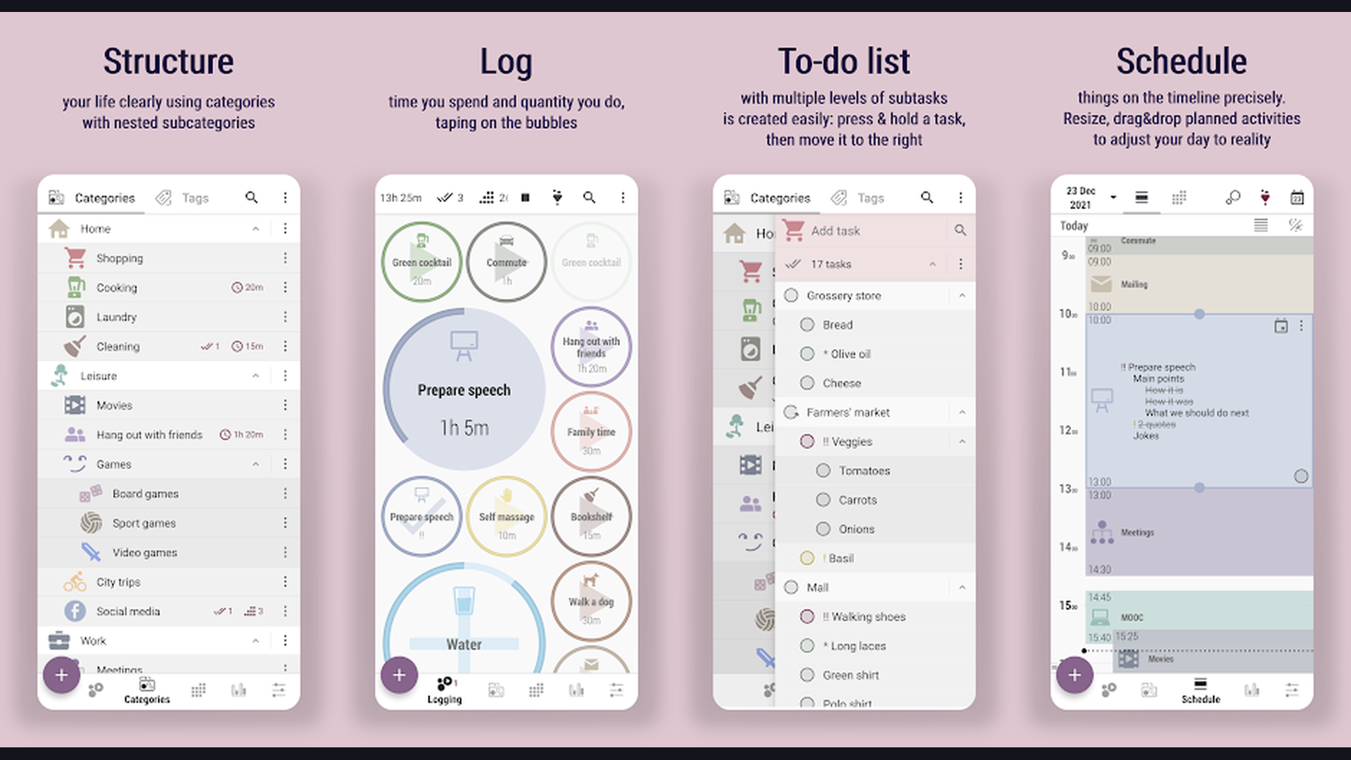Time Planner digital planner app screenshots