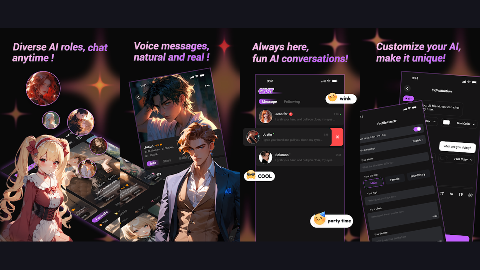 Kupid AI AI boyfriend app screenshots